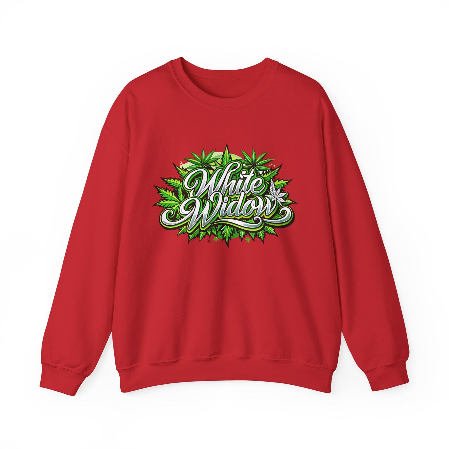 White Widow Graphic  — Cannabis Leaf Logo Sweatshirt