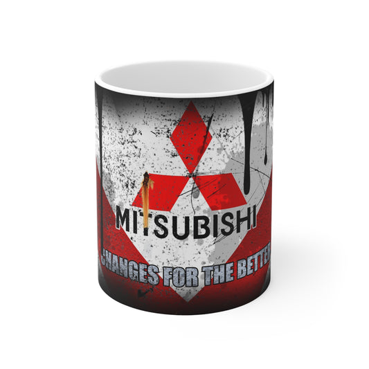 Mitsubishi-Inspired Ceramic Coffee Mug – 11oz & 15oz – Ideal for Car Enthusiasts