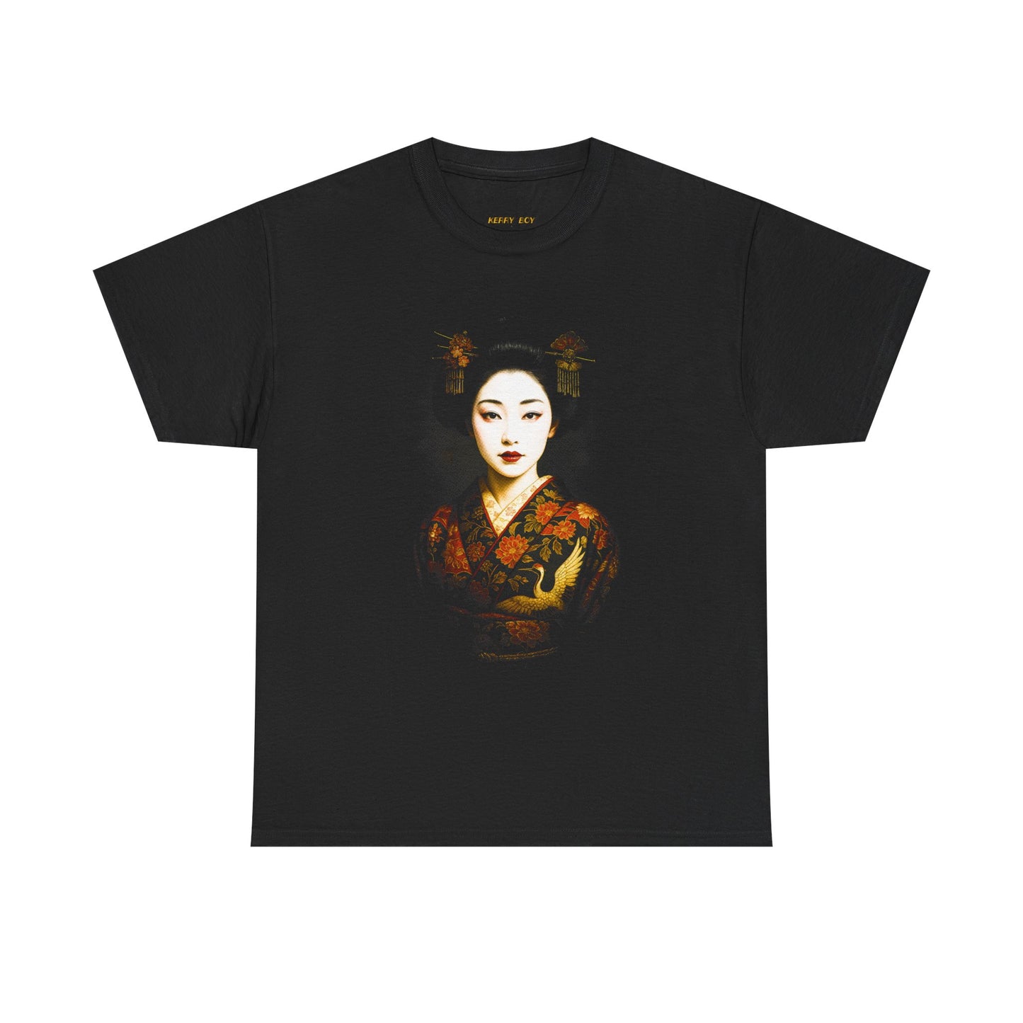 Geisha Portrait T-Shirt — Vintage Japanese Kimono Art Tee