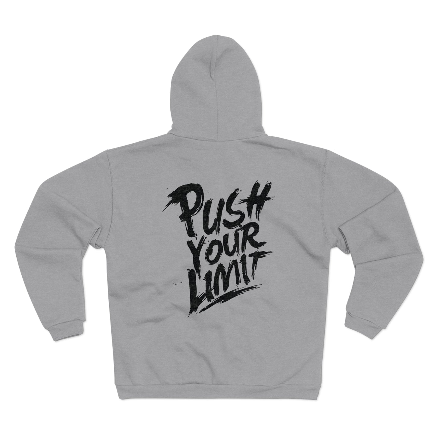 Motivational Unisex Hooded Zip Sweatshirt - 'Push Your Limit'