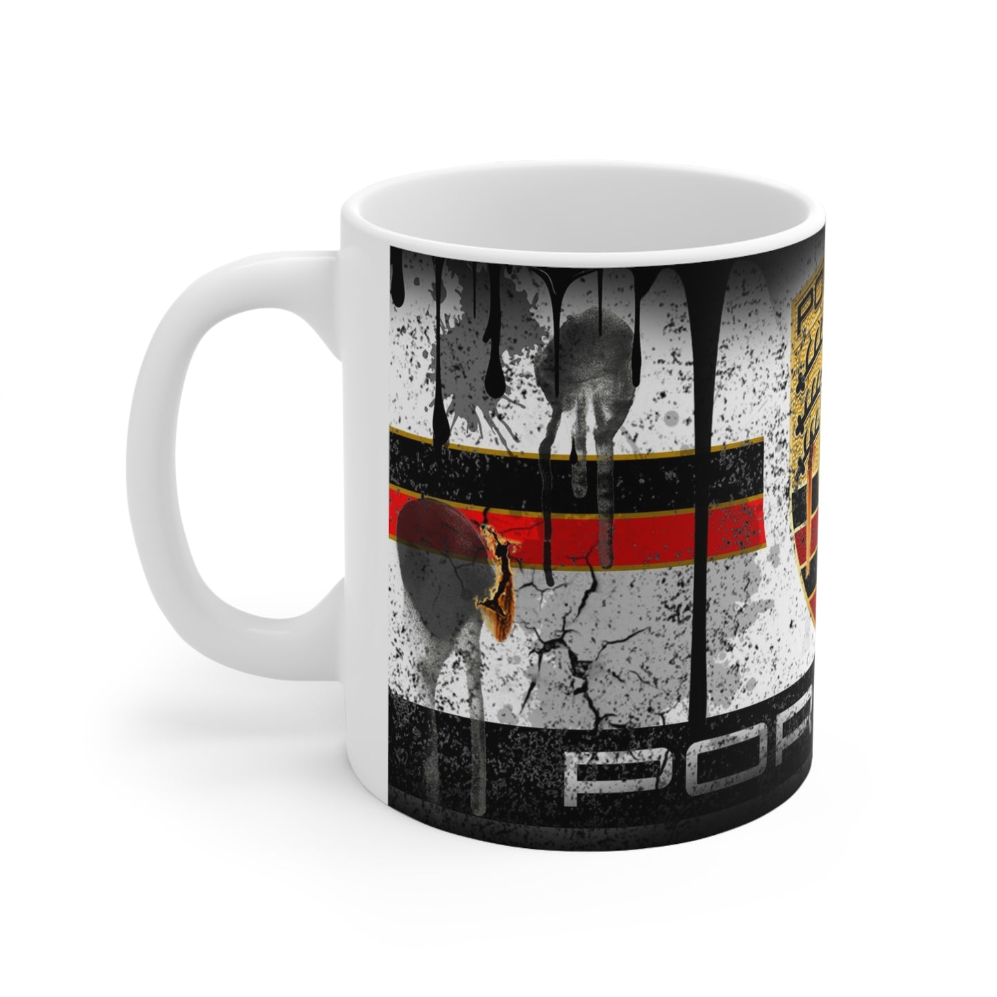 Porsche-Inspired Ceramic Coffee Cup | 11oz & 15oz | Automotive Enthusiast Gift