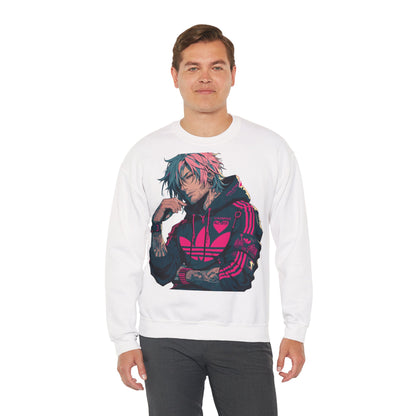 Street Style Unisex Crewneck Sweatshirt with Graphic Design