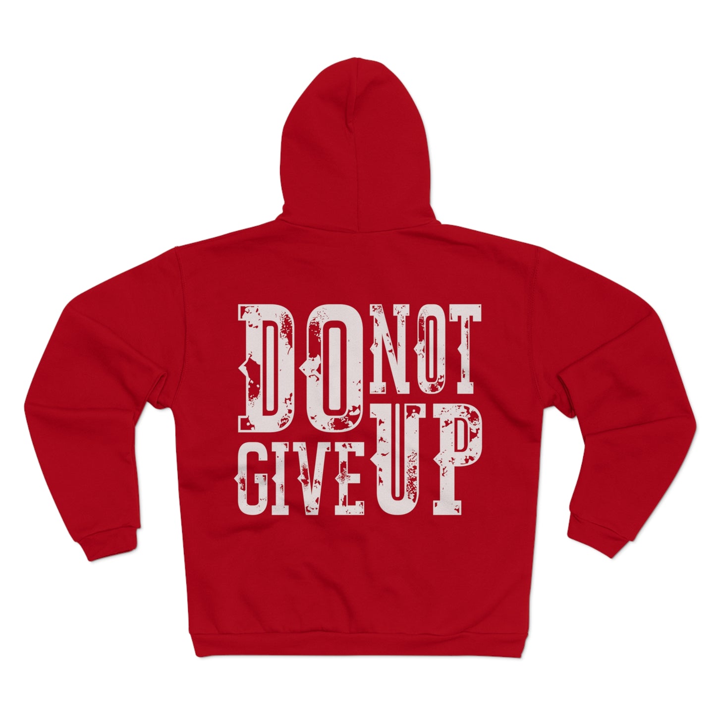 Motivational Zip-Up Hoodie - 'DO NOT GIVE UP'