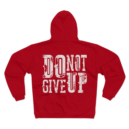 Motivational Zip-Up Hoodie - 'DO NOT GIVE UP'