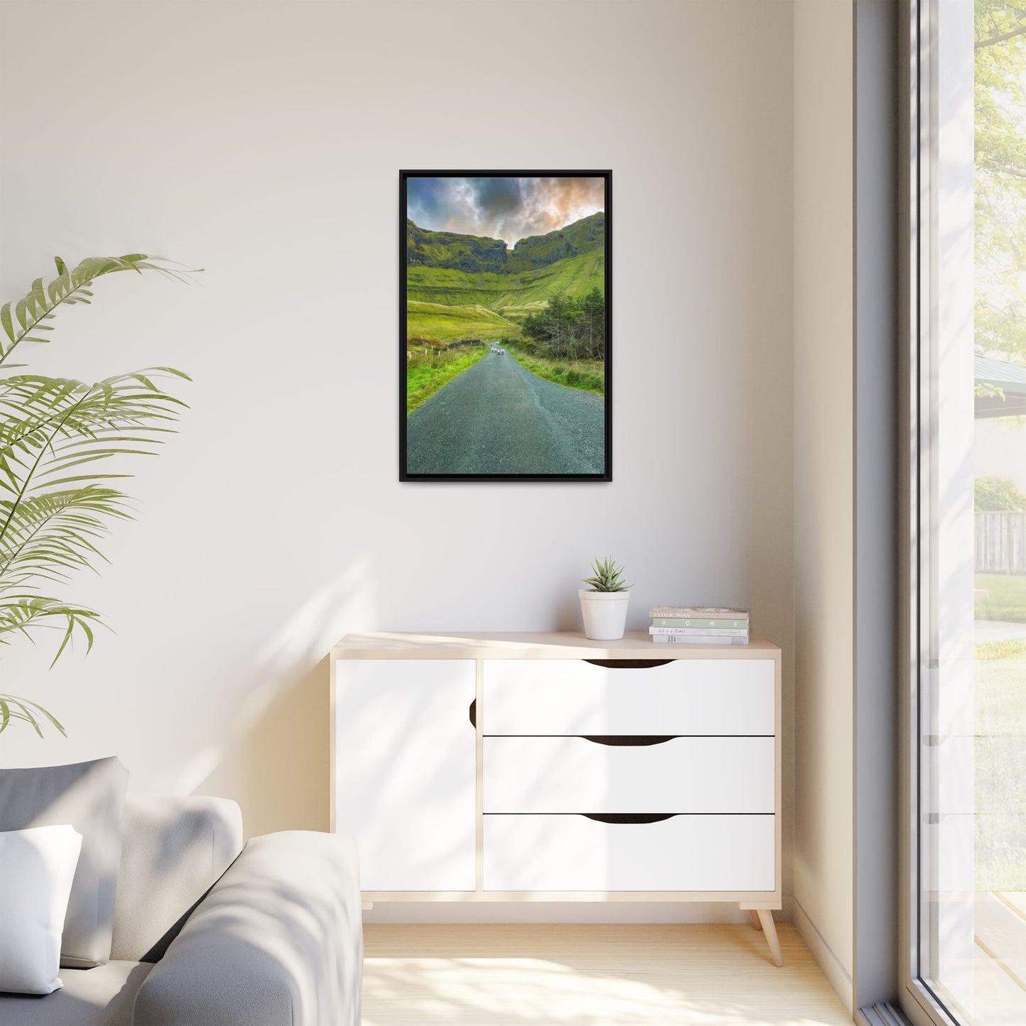 Gleniff Horseshoe Matte Canvas, Framed (Multi-color)
