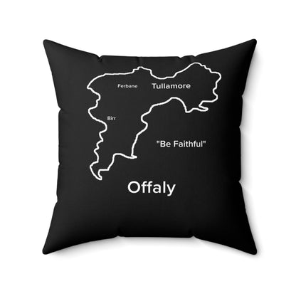Offaly Spun Polyester Square Pillow Black Edition 4 Sizes