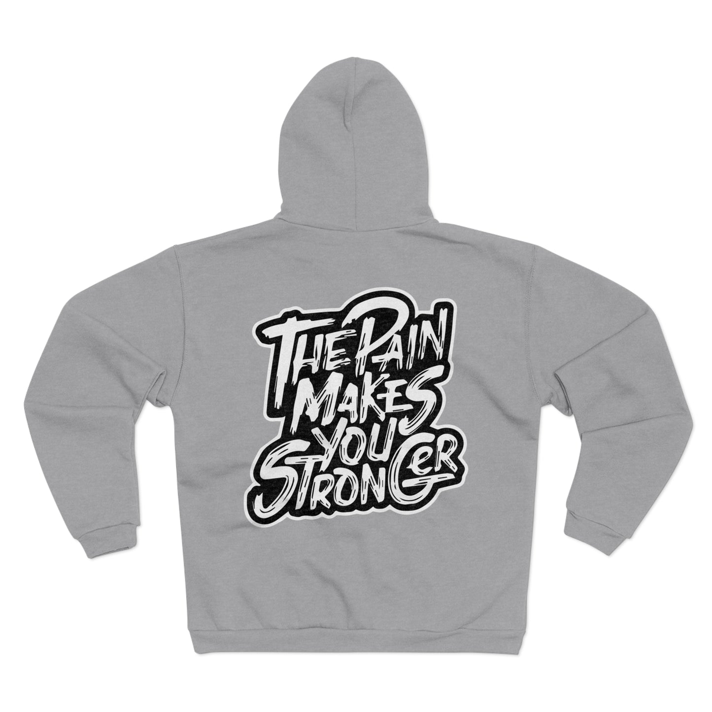 Unisex Hooded Zip Sweatshirt "The Rain Makes You Stronger" Inspirational Graphic Hoodies