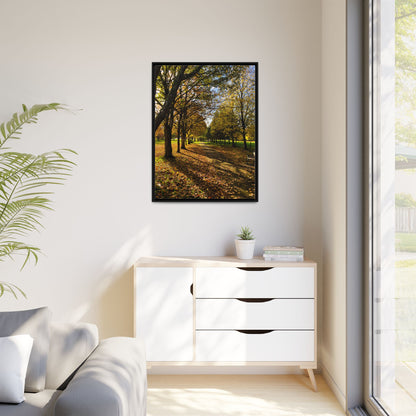 Listowel town Park Autumn Matte Canvas, Framed (Multi-color)