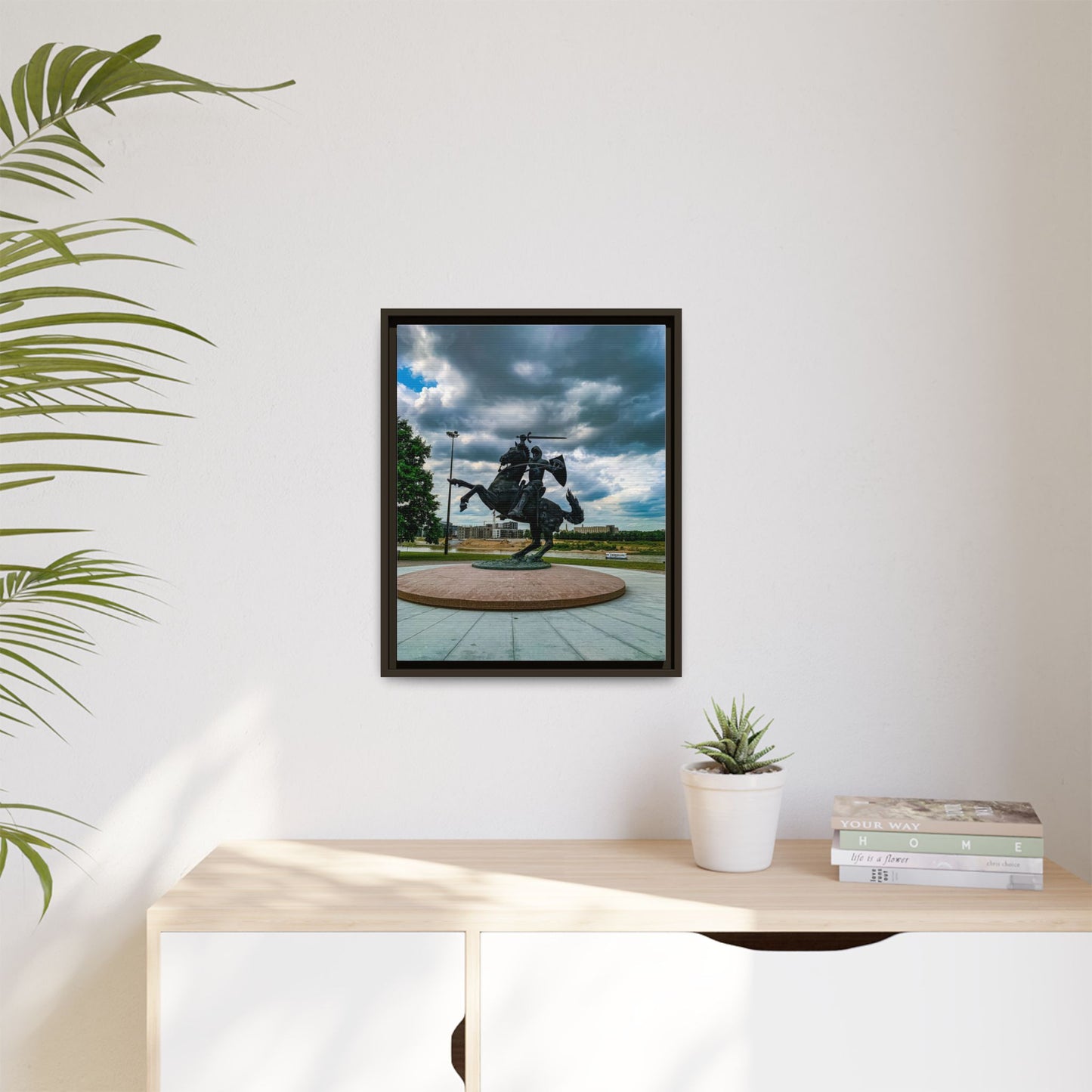 Kaunas Matte Canvas, Framed (Multi-color)