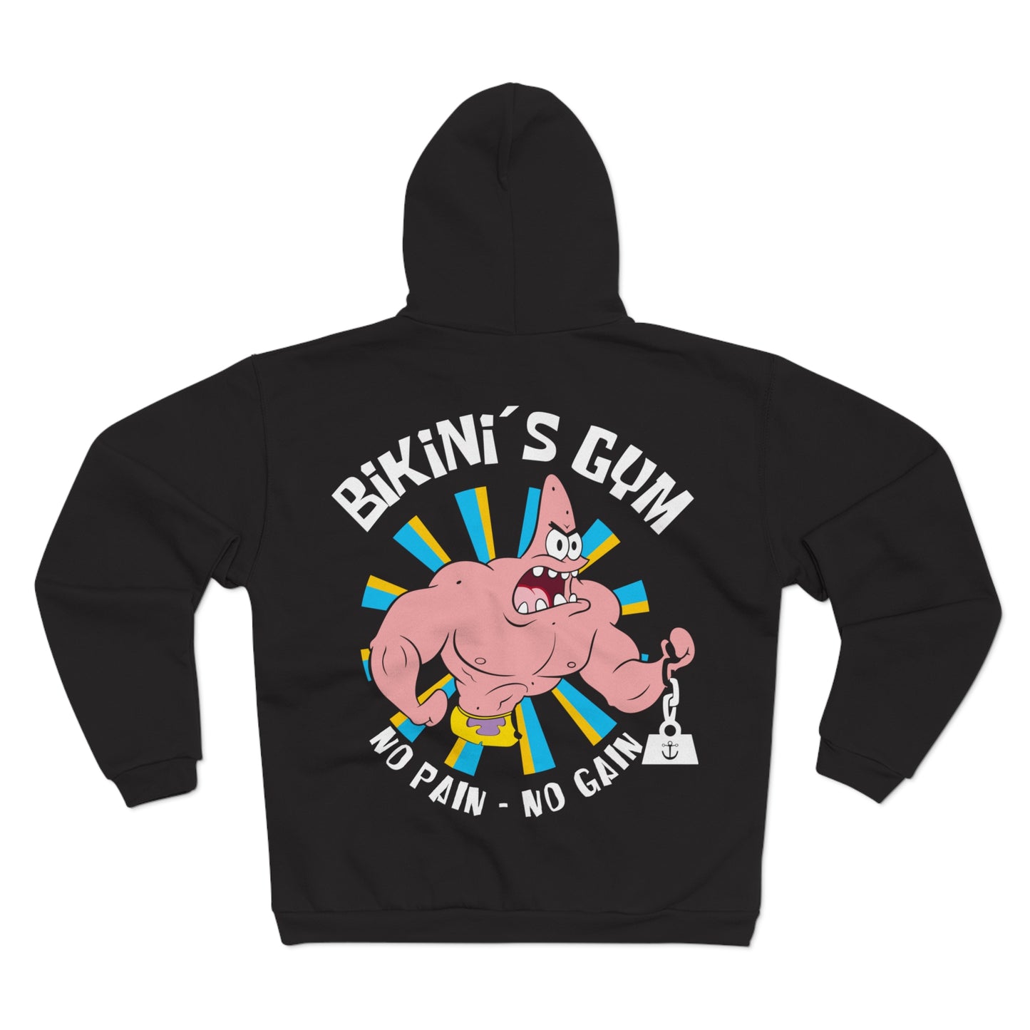 Unisex Hooded Zip Sweatshirt - Bikini's Gym "No Pain - No Gain"