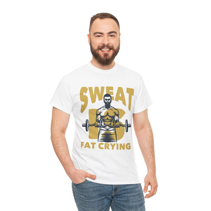 Sweat Is Fat Crying Unisex Heavy Cotton Tee