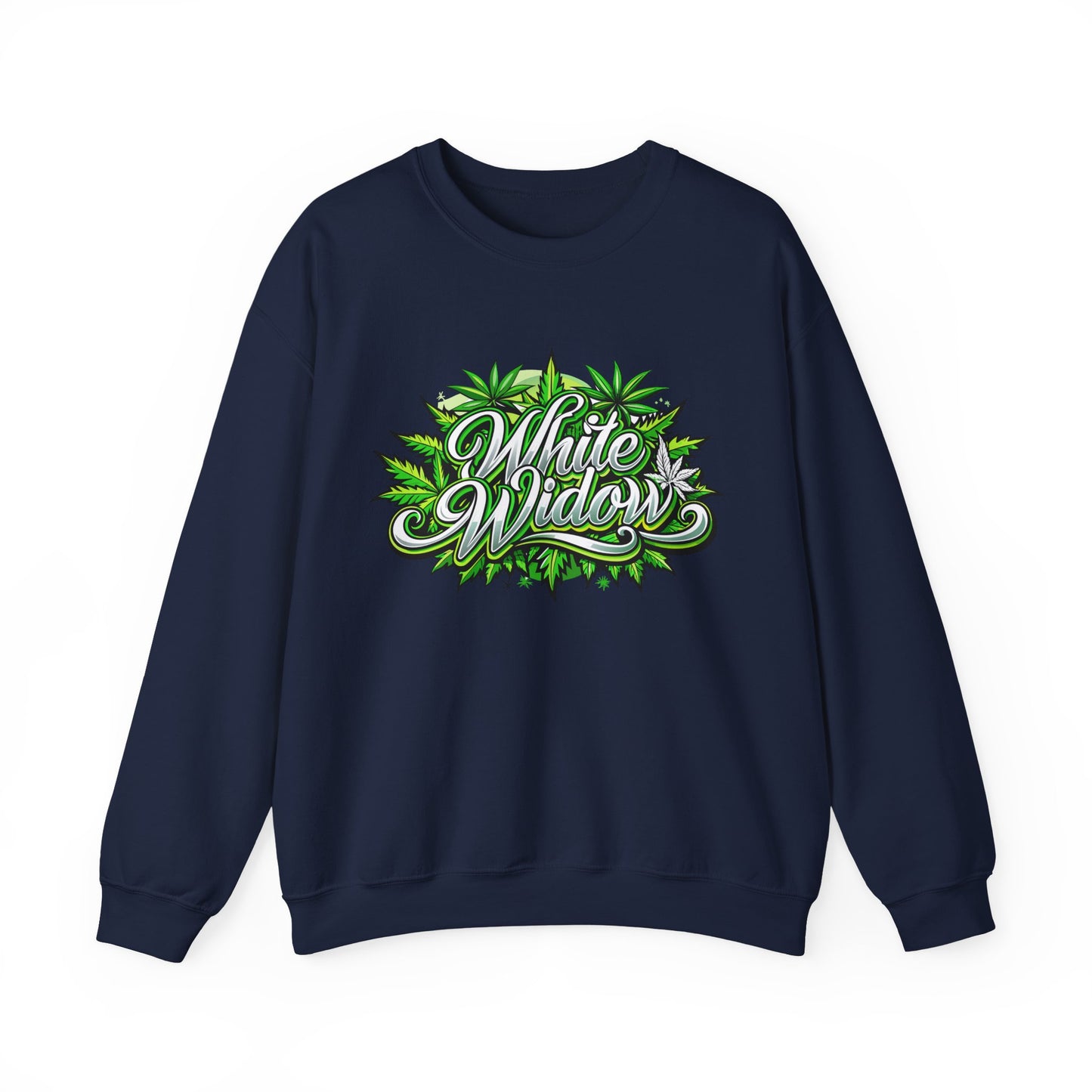 White Widow Graphic  — Cannabis Leaf Logo Sweatshirt
