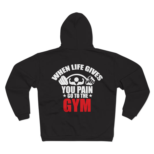 Motivational Gym Zip Sweatshirt for Fitness Enthusiasts
