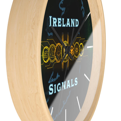 Ireland Signals Wall Clock — Celtic Tech Map Decorative Clock