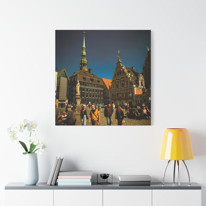 Riga Oldtown Matte Canvas, Stretched, 1.25"