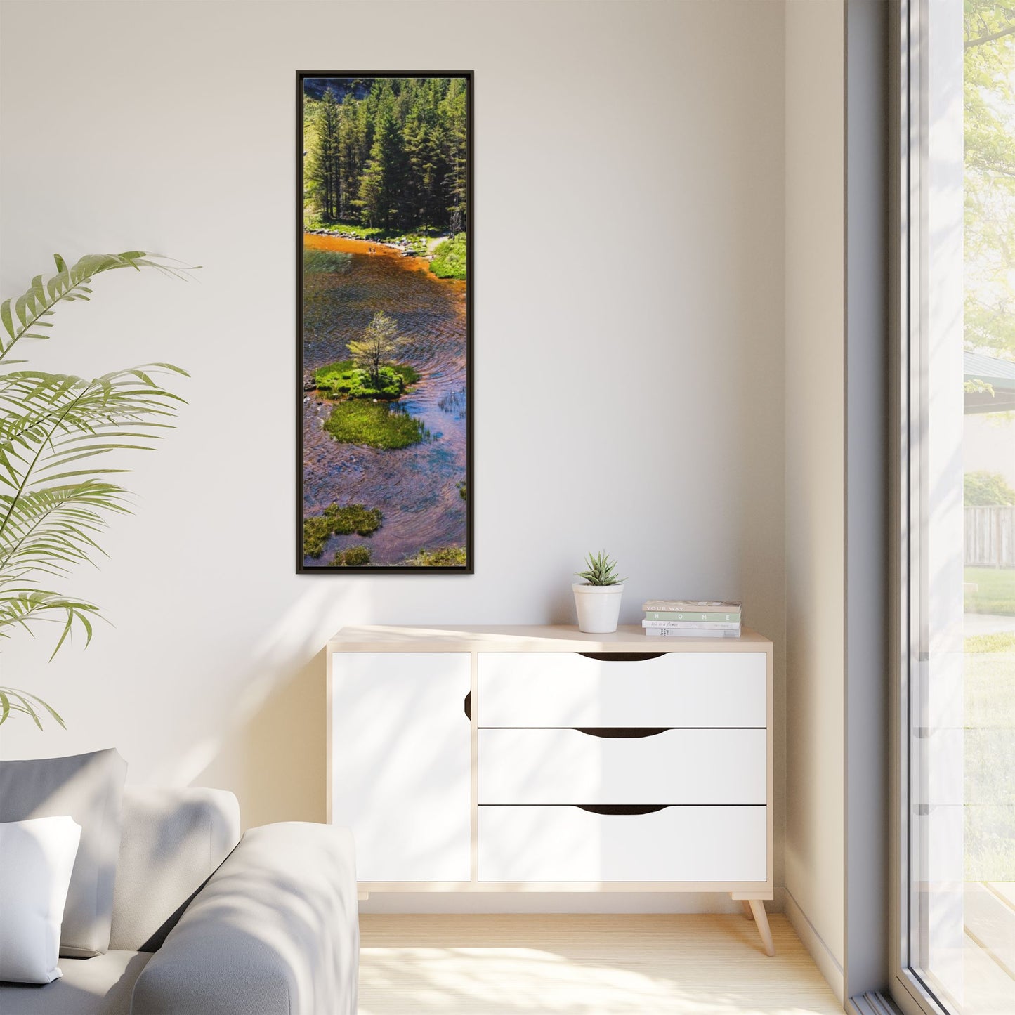 Gleanteenassig Forest Matte Canvas, Framed (Multi-color)