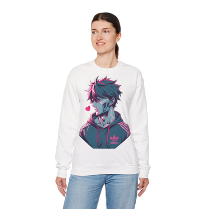 Anime-Inspired Unisex Crewneck Sweatshirt - Futuristic Vibe