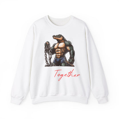 Stronger Together Unisex Heavy Blend™ Crewneck Sweatshirt - Motivational Fitness Gear