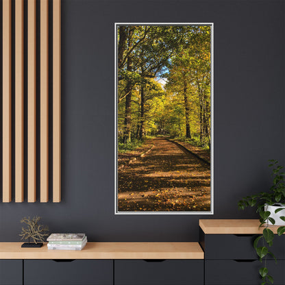 Listowel Town Park Autumn Matte Canvas, Framed (Multi-color)