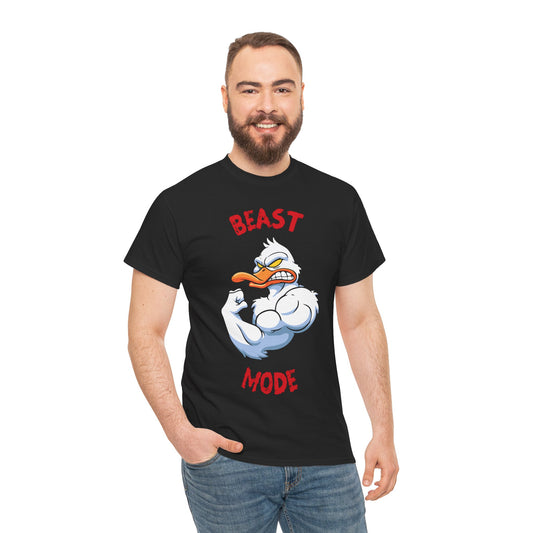 Beast Mode Unisex Heavy Cotton Tee - Funny Workout Shirt Black
