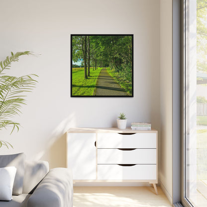Listowel Town Park Matte Canvas, Framed (Multi-color)