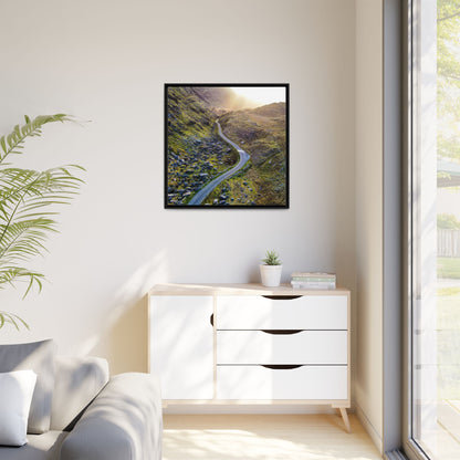 Valley Road Matte Canvas, Framed (Multi-color)