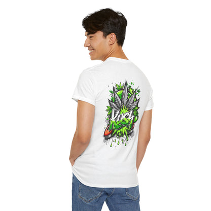 Kush Graffiti T-Shirt — Green Cannabis Leaf Street Art Tee