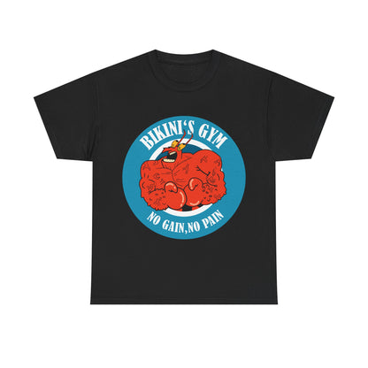 Mr Crab No Pain No Gain Black Unisex Heavy Cotton Tee