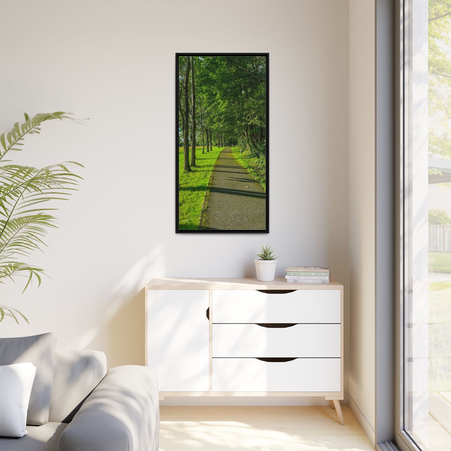Listowel Town Park Matte Canvas, Framed (Multi-color)