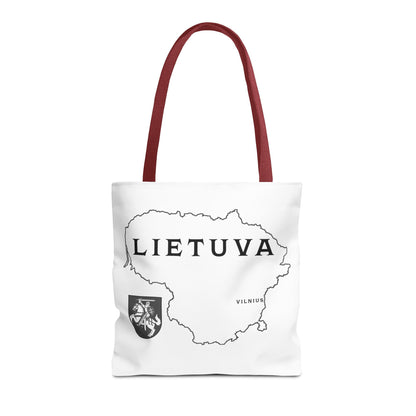 Lietuva Map Tote Bag - Stylish Travel Bag for Lithuanian Pride