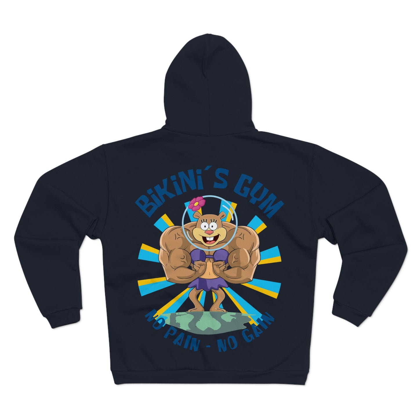 Bikini's Gum Motivational Unisex Hooded Zip Sweatshirt - No Pain No Gain