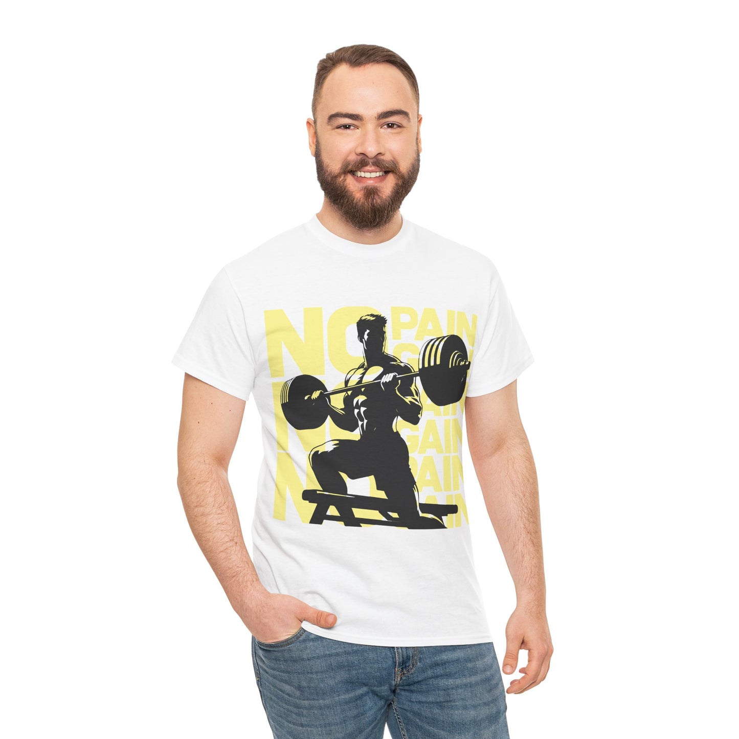 No Pain No Gain 11 Unisex Heavy Cotton Tee