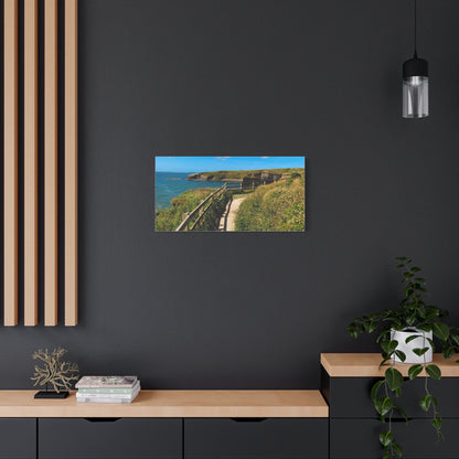 Sunny Walk In Ballybunion Matte Canvas, Stretched, 1.25"