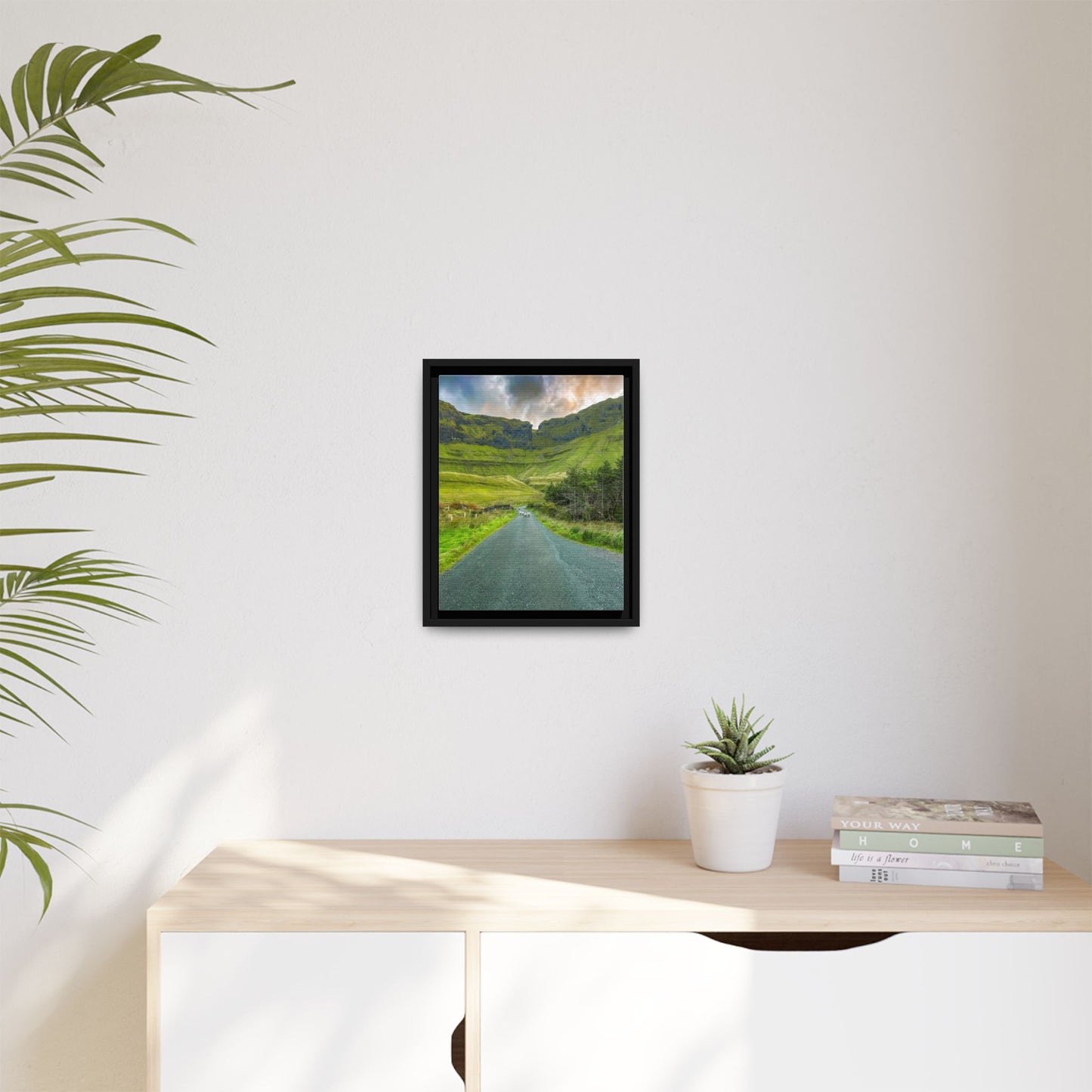 Gleniff Horseshoe Matte Canvas, Framed (Multi-color)