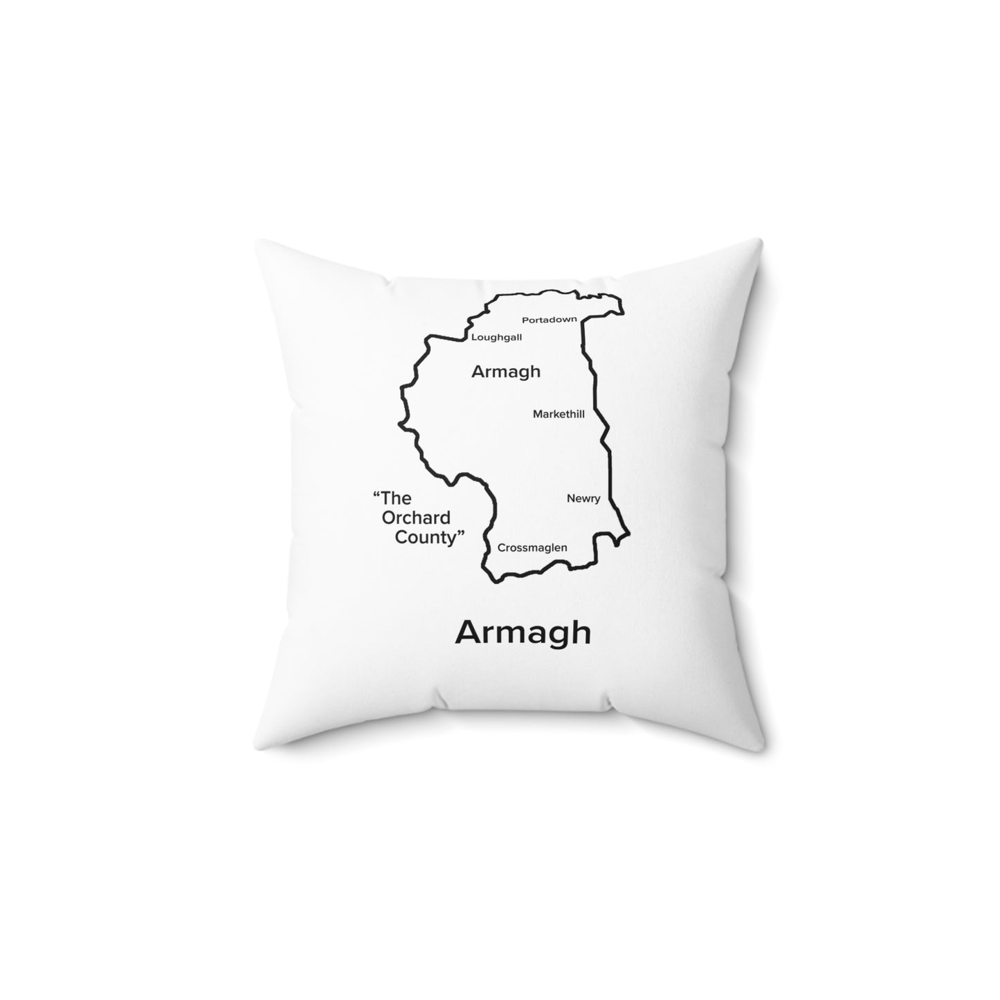 Armagh Spun Polyester Square Pillow White Edition 2 Sizes