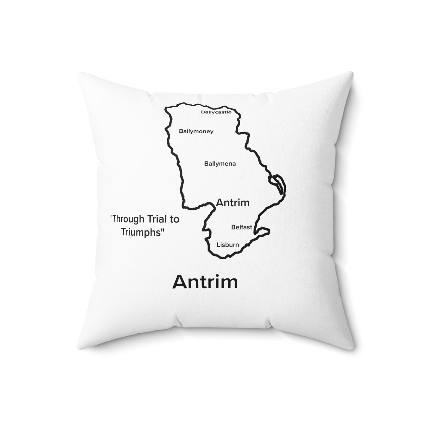 Antrim Spun Polyester Square Pillow White Edition 4 Sizes