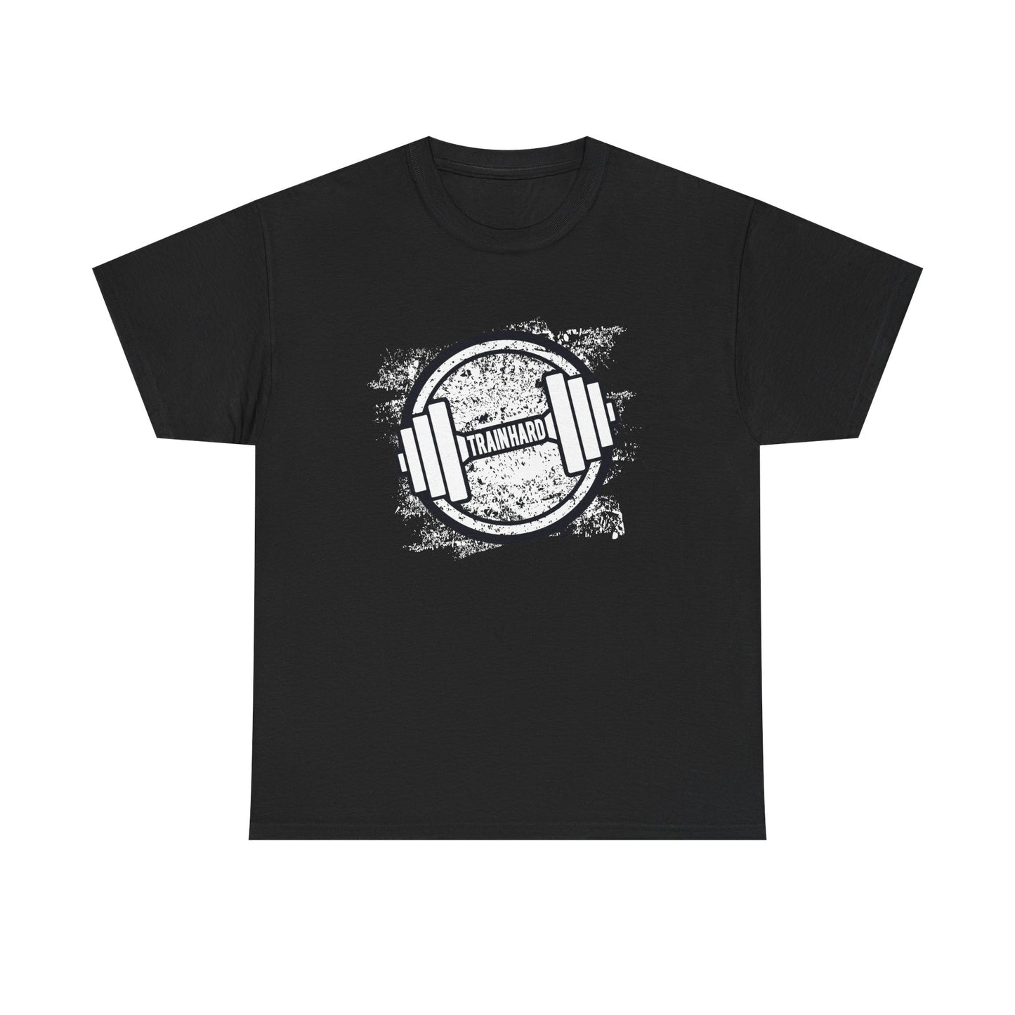 Unisex Heavy Cotton Tee - Train Hard Fitness Shirt for Gym Lovers