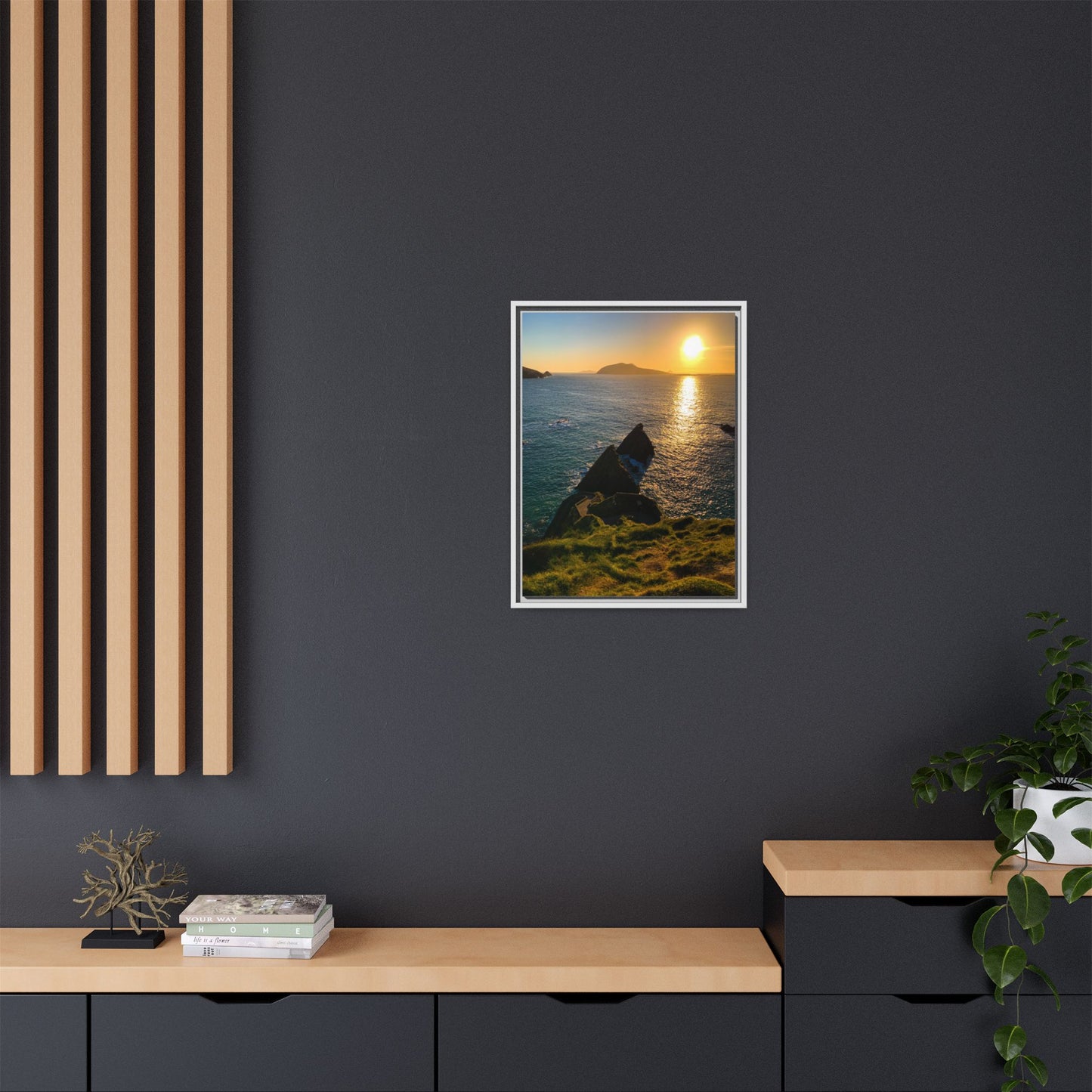 Dunquin Pier Matte Canvas, Framed (Multi-color)