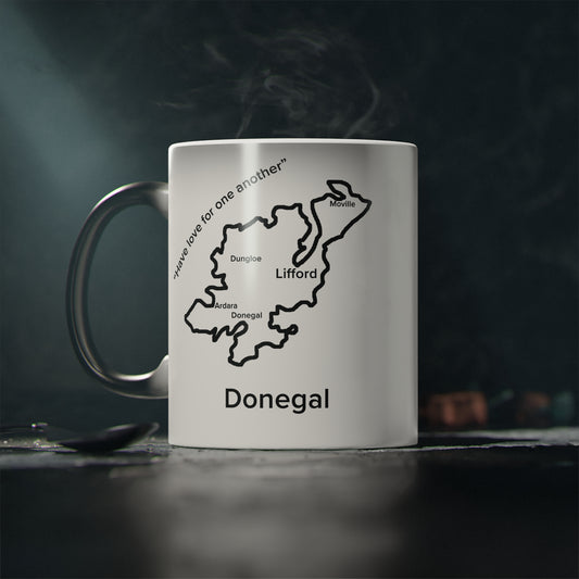 Donegal Magic Mug: Color - Changing Coffee Cup with Artistic Map Design