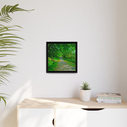 Listowel River Walk Matte Canvas, Framed (Multi-color)