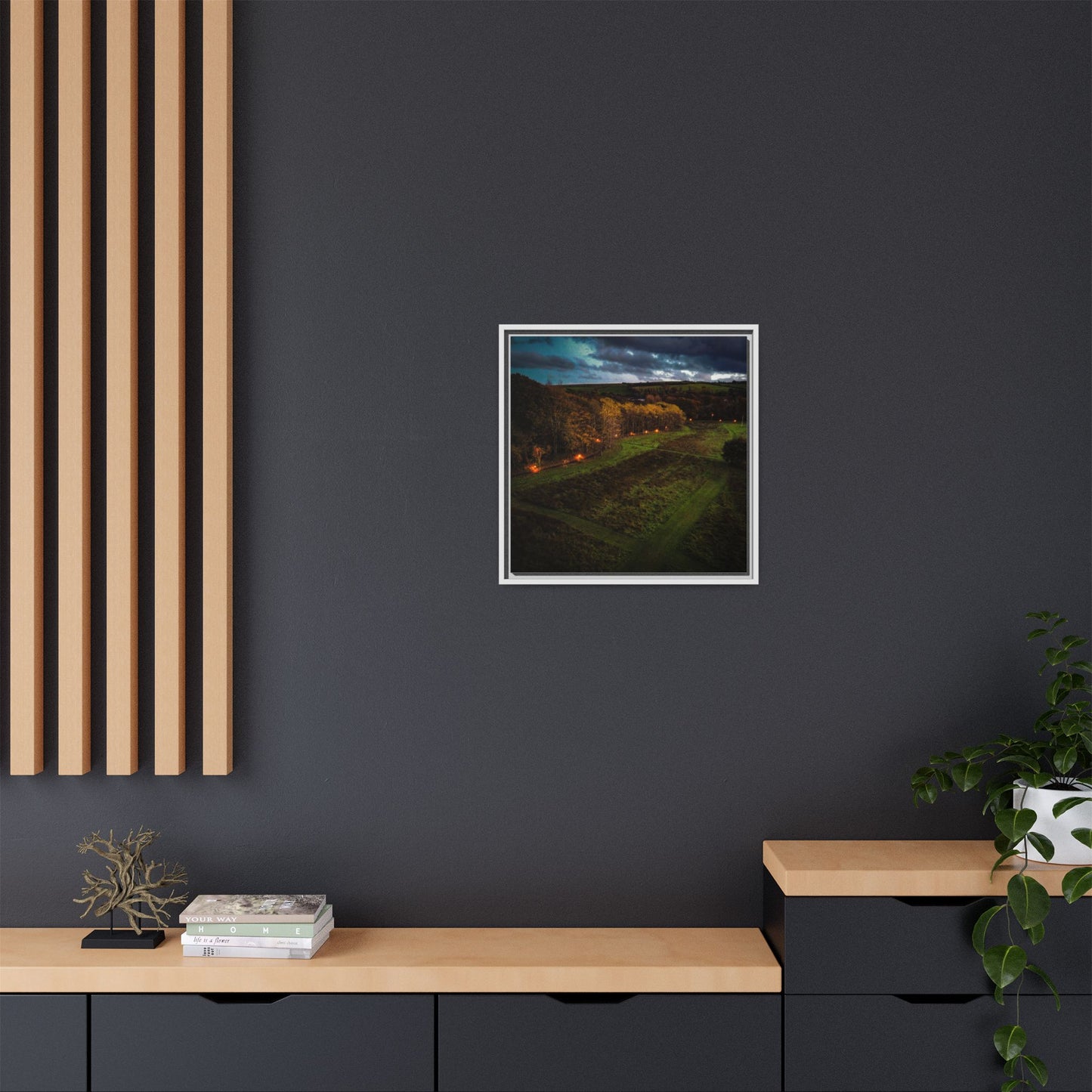 Listowel Town Park Matte Canvas, Framed (Multi-color)