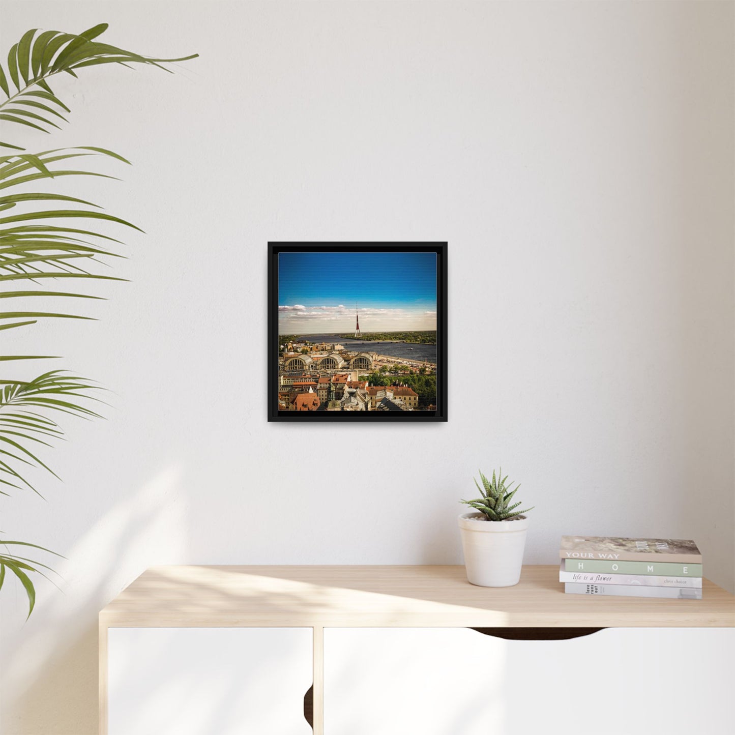 Riga TV Tower Matte Canvas, Framed (Multi-color)