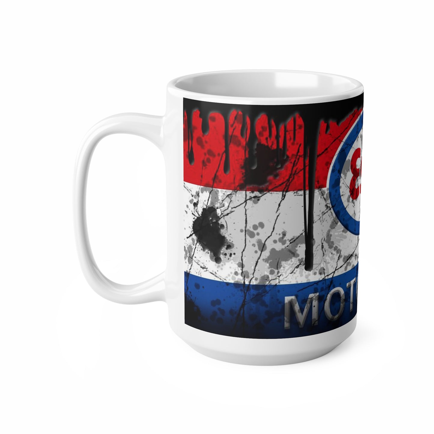Vintage Esso Motor Oil Ceramic Coffee Cup - Retro Gas Station Style Mug, 11oz & 15oz