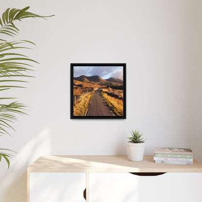 Sunset Road Matte Canvas, Framed (Multi-color)