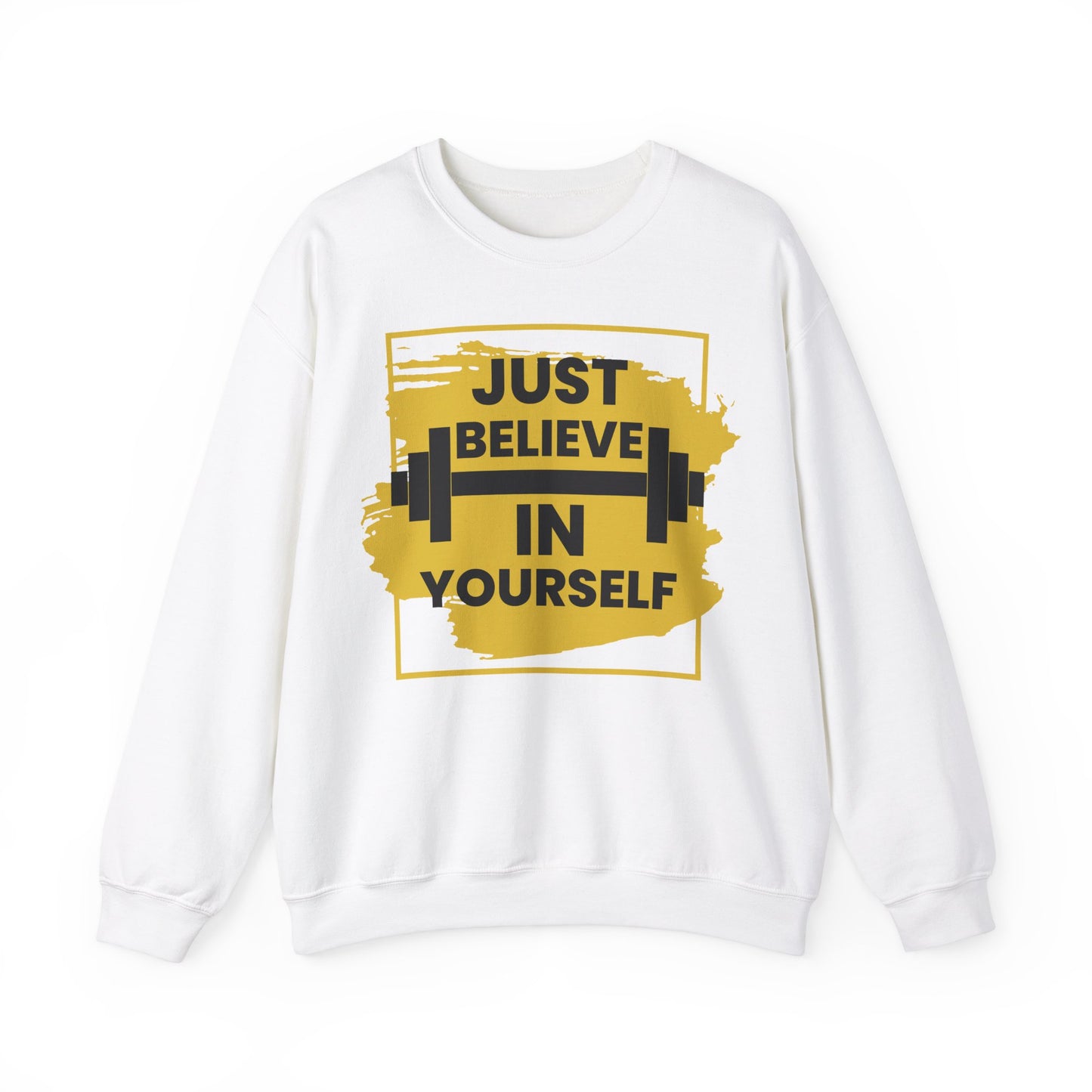 Motivational Fitness Crewneck Sweatshirt - 'Just Believe in Yourself'