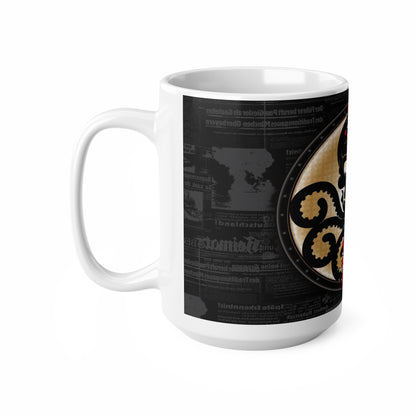 Octopus Shield Ceramic Coffee Mug - 11oz & 15oz | Unique Gift for Marine Life Lovers & Superhero Fans