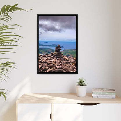 Mount Brandon Top Matte Canvas, Framed (Multi-color)