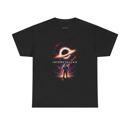 Interstellar Space Tee — Astronaut Silhouette & Black Hole Graphic