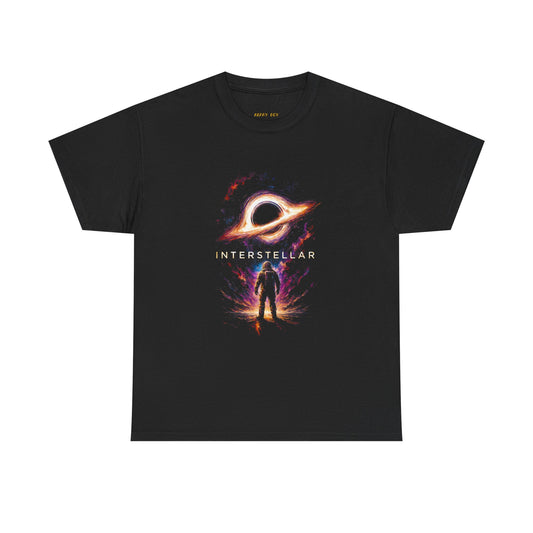 Interstellar Space Tee — Astronaut Silhouette & Black Hole Graphic