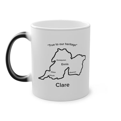 Clare Magic Mug: Color - Changing Coffee Cup with Artistic Map Design